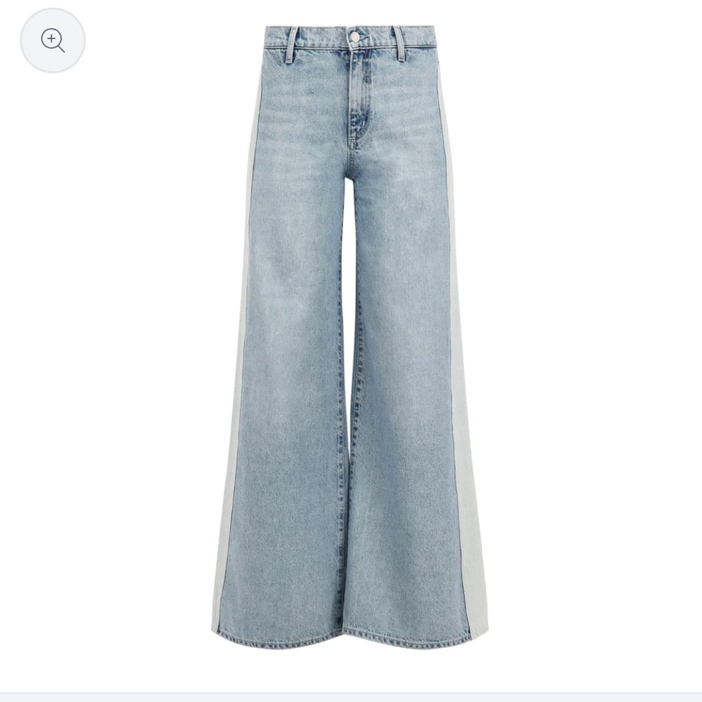 NWT AG Daily Blue premium denim Easy two tone wide leg jeans